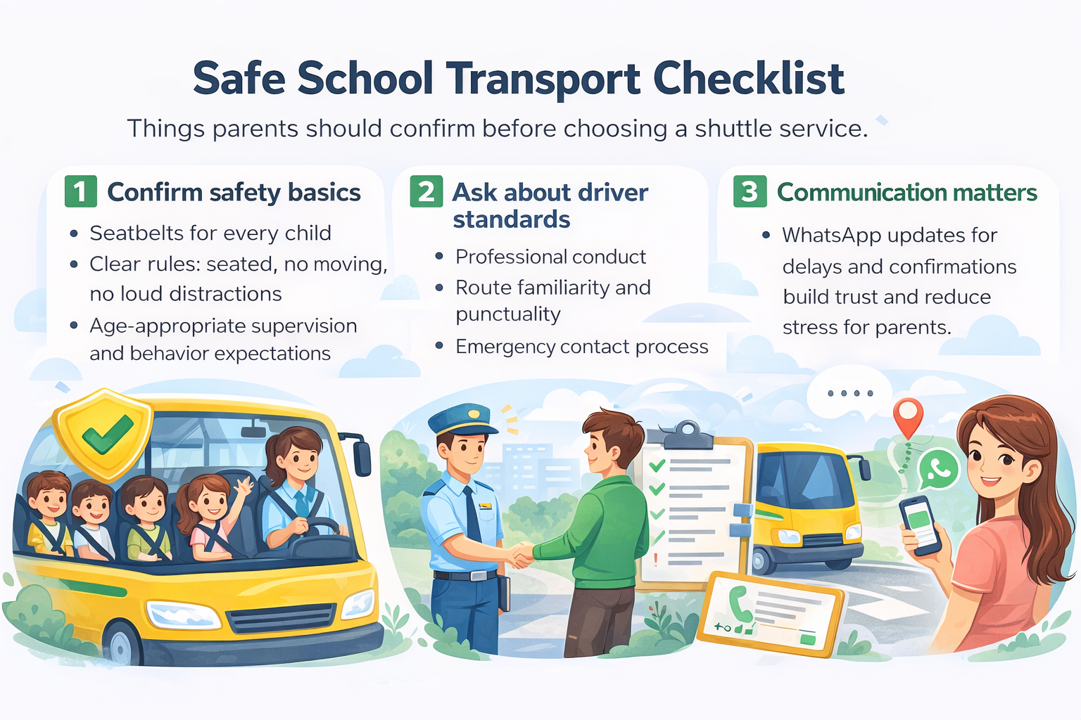 Safe School Transport Checklist for Parents